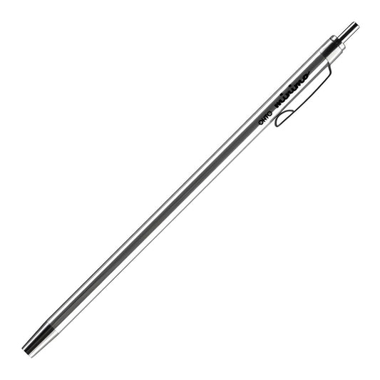 OHTO MINIMO 0.5mm Pocket-Size Ultra Compact Ballpoint Pen (Silver Body Ink Black 0.5mm) – Elegant Metal Design, Refillable Ink, Smooth Writing for Notes & Signatures. Made in Japan