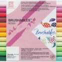 Zig BRUSHABLES 24 COLOURS set,MS-7700/24V CALLIGRAPHY MARKER PEN, Twin brush tips,Waterproof when dry, No mess,Photo-Safe,Acid Free,Lightfast,Odourless,Xylene Freeing,Archival Quality,Made in Japan