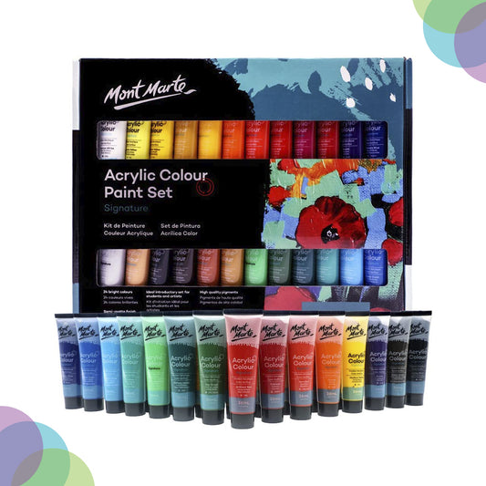 Mont Marte Acrylic Colour Paint Set 18 X 36ML.