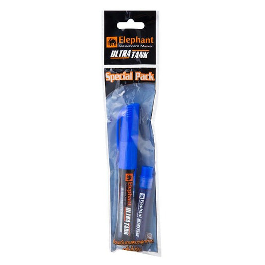 Elephant Ultra Tank Whiteboard Marker+Refill Ink 5mm. Blue