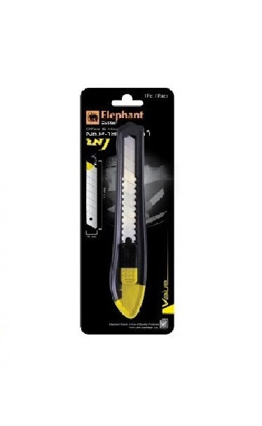 Elephant Brand Cutter NO.P-1801A YELLOW COLOR (PACK OF 1) Stainless Steel Blad Cutter with Plastic Grip Hand-held Paper Cutter use in office & household and much more.