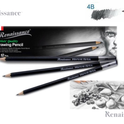 RENAISSANCE Drawing Pencil 4B Grade pencils for drawing best for Artist & Student Pack of 12 MADE IN THAILAND