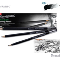 RENAISSANCE Drawing Pencil 6B Grade pencils for drawing best for Artist & Student Pack of 12 MADE IN THAILAND