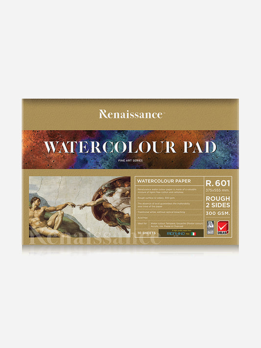 Renaissance R-601 Fabriano Water Colour Pad (300 GSM, 10 Sheets)