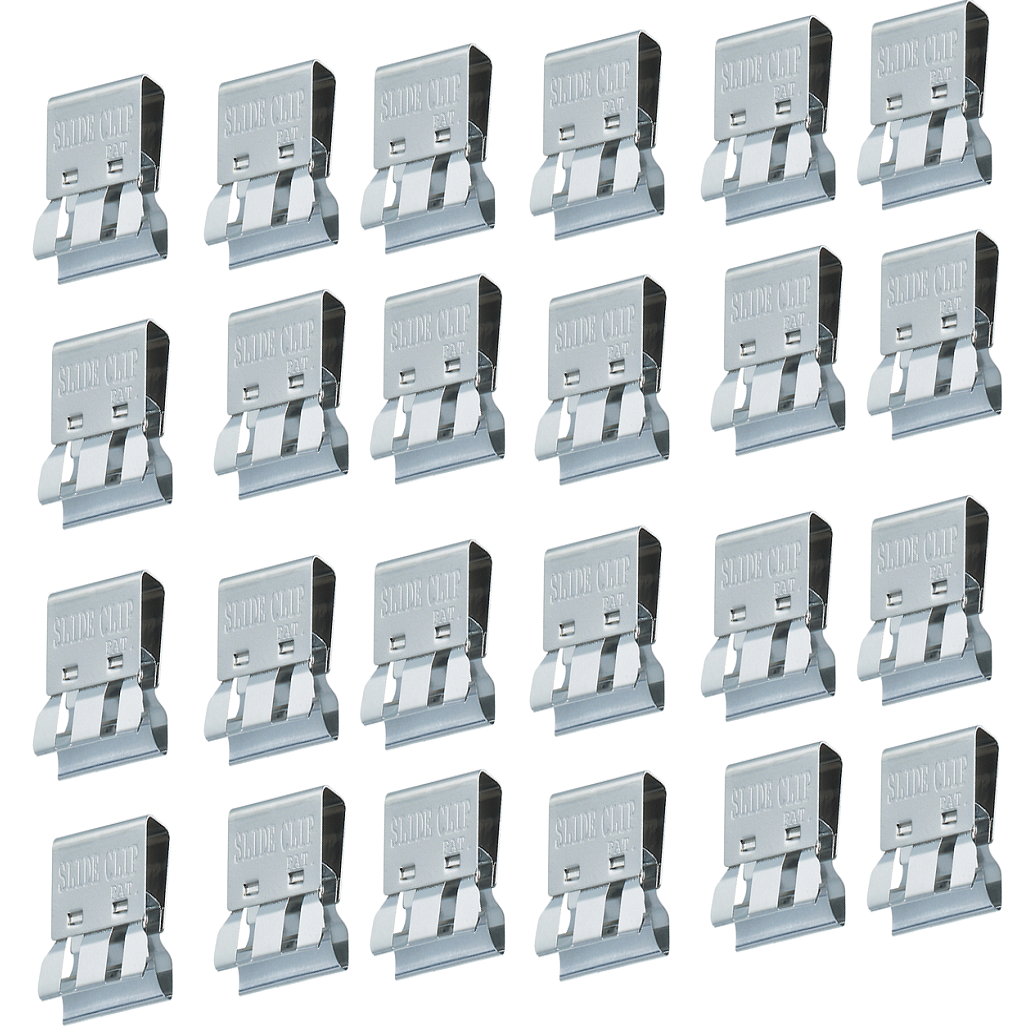 TOHKIN SC-L6S-N Slide Clips, Silver, Small Size, 24 Pieces, for 30 Sheets Idea for Multipurpose Small Clip Paper Clip Bag Clip and Food Bags Document Organizer, Bag Binding Made in Japan