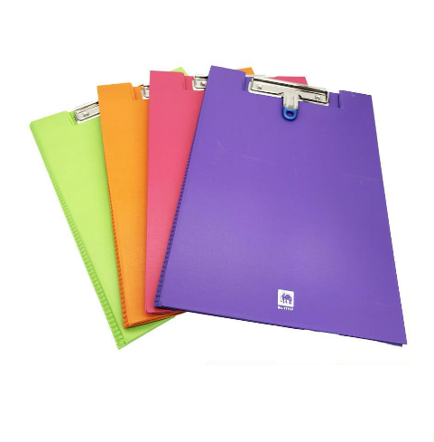 ELEPHANT CLIP FOLDER A4 SIZE (VIOLET)