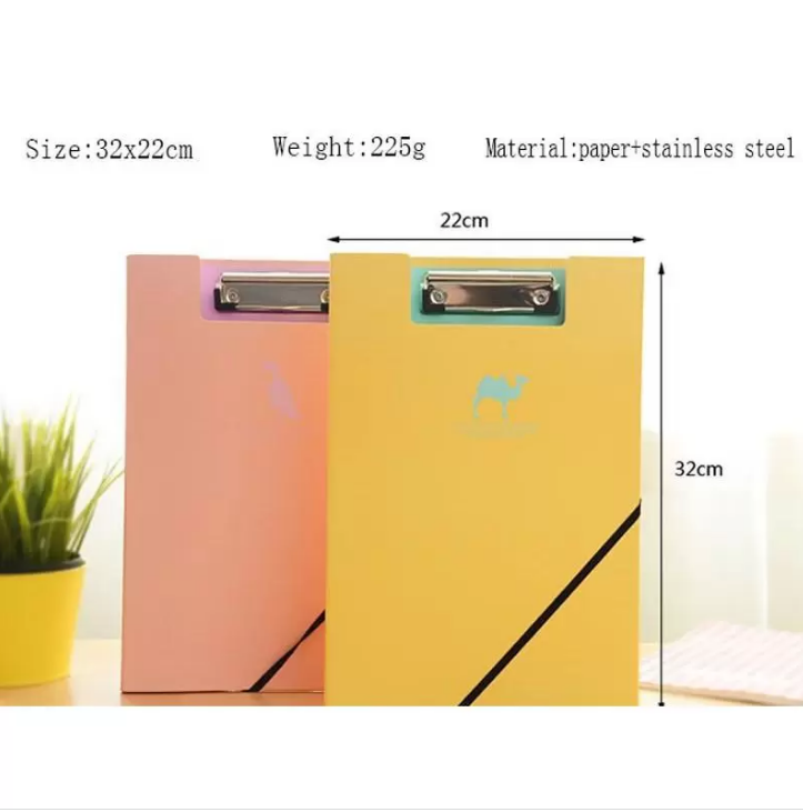 ELEPHANT CLIP FOLDER A4 SIZE (VIOLET)