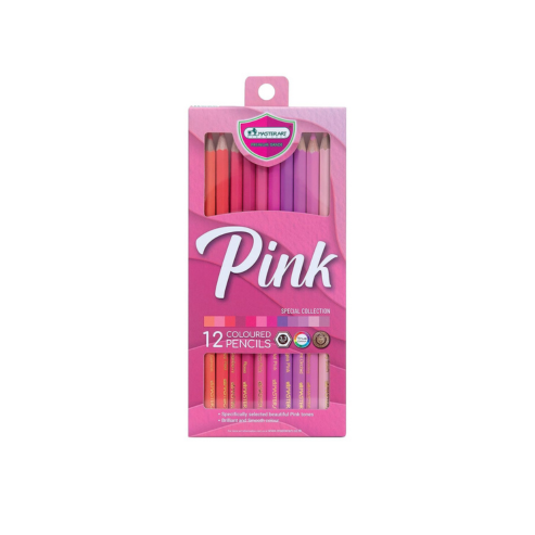 MASTERART Series Pink Pencils Special Collection Set of 12 Colors.