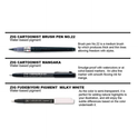 Zig KURETAKE Special Set, Illustration Basic Set, 2 Black Markers and 1 White Brush Pen [CBK-55P,CNM-05,BP-22] for Manga Drawing, Lettering and Calligraphy, Professional Artist Quality.