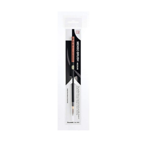 ZIG KURETAKE GANSAI TAMBI 12 COLORS SET CARTOONIST MENSO BRUSH Medium NATURAL HAIR