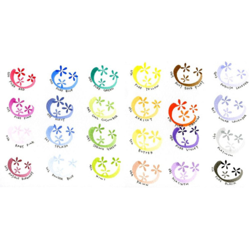 Zig BRUSHABLES 24 COLOURS set,MS-7700/24V CALLIGRAPHY MARKER PEN, Twin brush tips,Waterproof when dry, No mess,Photo-Safe,Acid Free,Lightfast,Odourless,Xylene Freeing,Archival Quality,Made in Japan