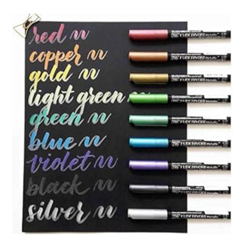 ZIG FUDEBIYORI METALLIC TOTAL 9 COLORS