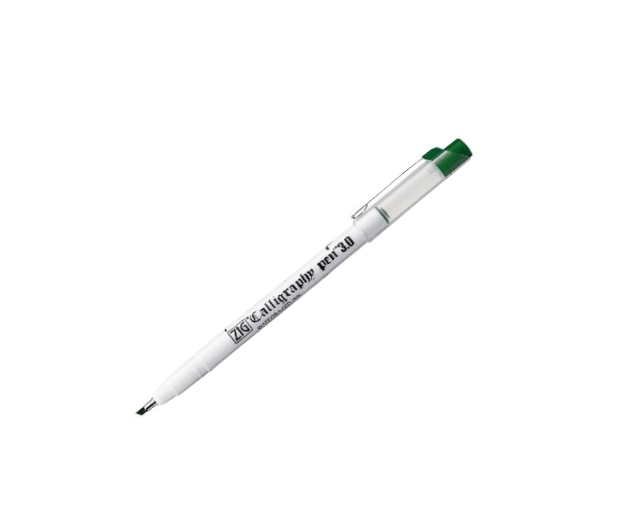 ZIG CALLIGRAPHY PEN 3.0 Oblique Tip 040 GREEN