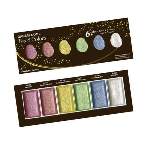 ZIG KURETAKE GANSAI TAMBI Pearl Colors 6 colors set