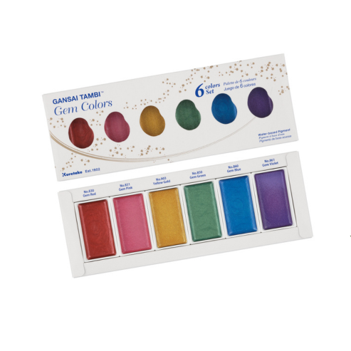 ZIG KURETAKE GANSAI TAMBI Gem Colors 6 colors set
