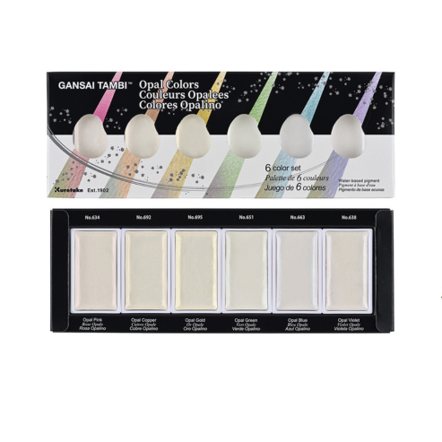ZIG KURETAKE GANSAI TAMBI ”Opal Colors” 6 colors set