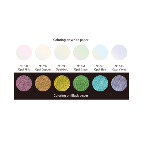 ZIG KURETAKE GANSAI TAMBI ”Opal Colors” 6 colors set