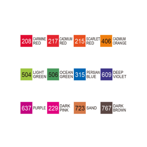 ZIG KURETAKE  KURECOLOR TWIN WS 12 BASIC COLORS