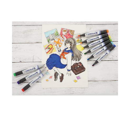 ZIG KURETAKE KURECOLOR TWIN WS 12 Cool Gray Colors