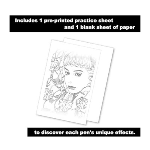 Kuretake ZIG Inktober Special Set, ZIG Illustration Basic Set NO.4 for Manga Drawing, Lettering and Calligraphy, Professional Artist Quality, Made in Japan