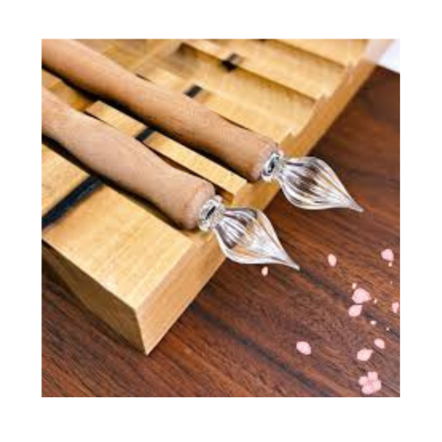 Kuretake All New Wooden Glass Pen Cherry Blossoms Fine Tip Ideal for Calligraphy Illustration, Lettering, Drawing, Writing, outlining for Beginners & Professional. Country of origin Japan