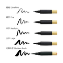 ZIG KURETAKE Bimoji Brush Pen, 5 Pcs Set (Extra Fine, Fine, Medium, Large, Medium Brush), great for Calligraphy, Hand lettering and Illustration, for Beginners and Professional, Made in Japan