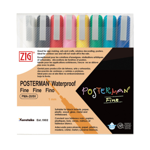 ZIG POSTERMAN Fine 8 colors set