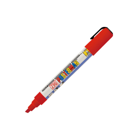 Zig Posterman Waterproof Chalk Marker PMA-50/020/RED 6mm Chisel Tip Made In Japan