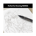 Zig Kuretake ai Liner Ultra Fine Brush Tip Pen – Grey Color | Water-Based Pigment Ink | Perfect for Delicate Expressions in Comic, Manga & Illustration Drawing Pen | Made in Japan