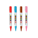 Zig Posterman Paint Markers TIP SIZE:1 mm [Lt.Blue,Red,Brown,Pink Special combo set] Never Fade Quick Dry and Permanent Works on Rocks Painting Wood Fabric Canvas and much more.