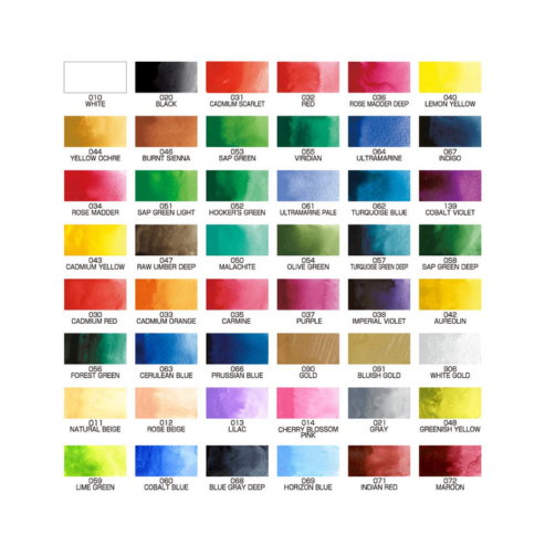 KURETAKE GANSAI TAMBI 48 colors set WITH ZIG WATERCOLOR SYSTEM BRUSH2O Large COMBO SE