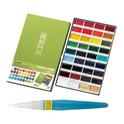 KURETAKE GANSAI TAMBI 36 colors set WITH ZIG WATERCOLOR SYSTEM BRUSH2O Petit COMBO SET