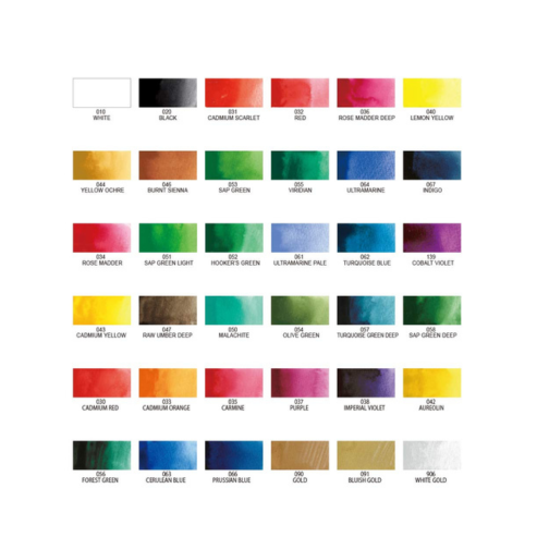 KURETAKE GANSAI TAMBI  36 colors set With ZIG WATERCOLOR SYSTEM BRUSH2O Detailer combo set