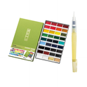 KURETAKE GANSAI TAMBI  36 colors set With ZIG WATERCOLOR SYSTEM BRUSH2O Detailer combo set