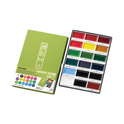 KURETAKE GANSAI TAMBI  18 colors set WITH ZIG WATERCOLOR SYSTEM BRUSH2O Petit COMBO SET