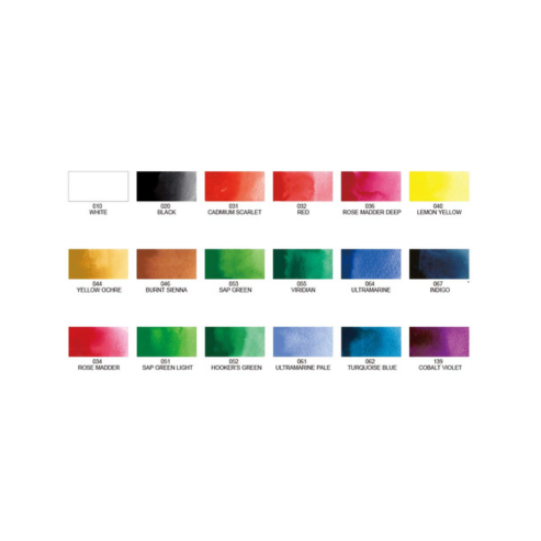 KURETAKE GANSAI TAMBI  18 colors set WITH ZIG WATERCOLOR SYSTEM BRUSH2O Petit COMBO SET