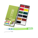 KURETAKE GANSAI TAMBI 12 colors set WITH ZIG WATERCOLOR SYSTEM BRUSH2O Medium COMBO SET