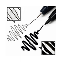Zig Kuretake CARTOONIST MANGAKA Black 5 set,01,02,03,05,& fine brush pen for art, illustration, lettering, graphic designers, urban artists, paper crafters, AP-Certificated, Made in Japan
