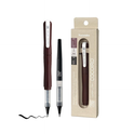 Zig Letter Pen COCOIRO, Body with Black Ink Refill Set, Flexible Extra Fine Brush Tip, Refillable marking Pen for Calligraphy, Hand Lettering, Made in Japan (BORDEAUX RED, Black)