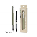 Zig Letter Pen COCOIRO, Body with Black Ink Refill Set, Flexible Extra Fine Brush Tip, Refillable marking Pen for Calligraphy, Hand Lettering, Made in Japan (SMOKY OLIVE, Black)