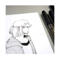 Zig CARTOONIST Special MANGAKA Set Black Pigment Ink (CNM-003,03,05) Micron Liner Pens for Manga Artwork, Illustration, Lettering, Graphic Designers, Paper Crafters and much more. Made in Japan