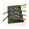 Zig FUDEBIYORI Brush Pens Metallic set of 3 perfect for lettering, illustration on dark papers, art, calligraphy, journaling, Archival quality, Odourless, Flexible brush tip. AP-Certified JAPAN