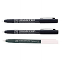 Zig FUDEBIYORI PIGMENT 000 Milky White & CARTOONIST MANGAKA 003, 005 1 Brush Pen and 3 Fineliner Pens 010 BLACK Illustration Special Set Flexible Brush Tip, Made in Japan