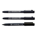 Zig FUDEBIYORI PIGMENT 010 Black & CARTOONIST MANGAKA 003, 005 Brush Pen and 1 Fineliner Pens 010 BLACK Illustration Special Set Flexible Brush Tip, Made in Japan