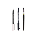 Zig KURETAKE Special Set, Illustration Basic Set, 2 Black Markers and 1 White Brush Pen [CBK-55P,CNM-003,BP-22] for Manga Drawing, Lettering and Calligraphy, Professional Artist Quality.