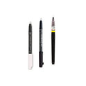 Zig KURETAKE Special Set, Illustration Basic Set, 2 Black Markers and 1 White Brush Pen [CBK-55P,CNM-02,BP-22] for Manga Drawing, Lettering and Calligraphy, Professional Artist Quality.
