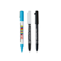 Zig Kuretake Special Set, Posterman LT. Blue 1mm Mangaka 05 Fudebiyori Brush Pen White Illustration Set for Manga Drawing, Lettering and Calligraphy, Professional Artist Quality, Made in Japan