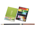 ZIG KURETAKE GANSAI TAMBI 48 COLORS SET WITH ZIG CARTOONIST MENSO BRUSH Medium NATURAL HAIR