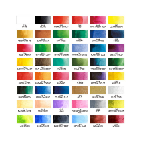 Zig KURETAKE GANSAI TAMBI 48 COLORS SET CARTOONIST MENSO BRUSH SMALL