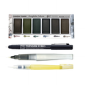 Zig Special Illustration Set GANSAI TAMBI Graphite 6colors Micron Pen 003,BRUSH2O Detailer,Wink of Stella Brush Glitter for Manga Drawing Lettering & Calligraphy Professional Artist Quality. Japan